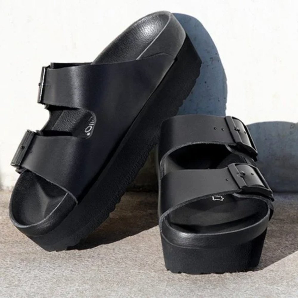Papillio X Birkenstock Exquisite Arizona Platform Sandals